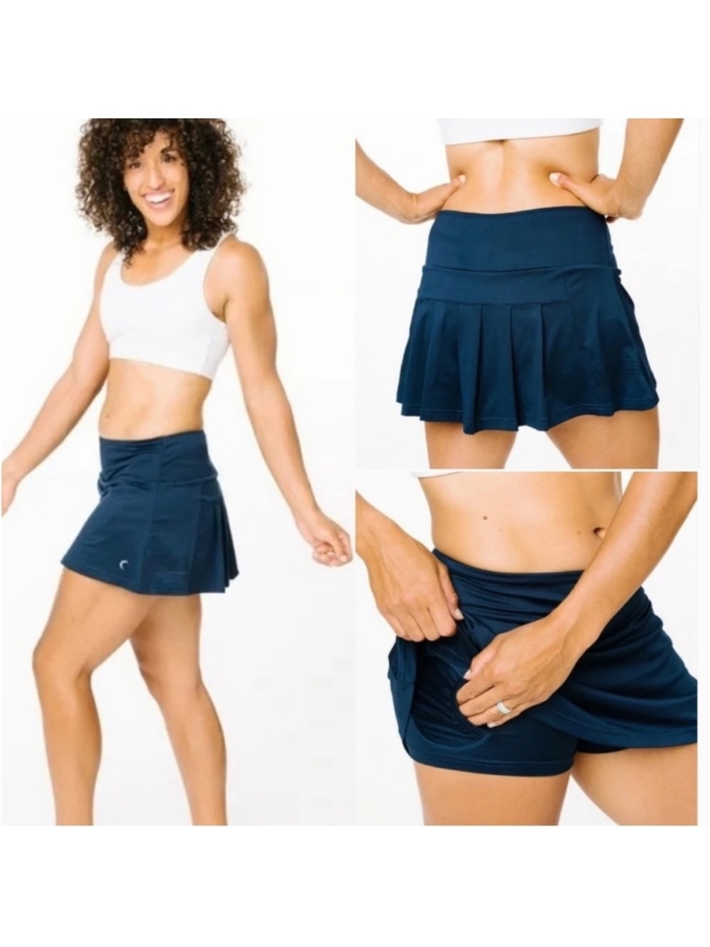 Zyia Active Chill Clubhouse Skort Skirt Navy Tennis Golf Stretch Size M